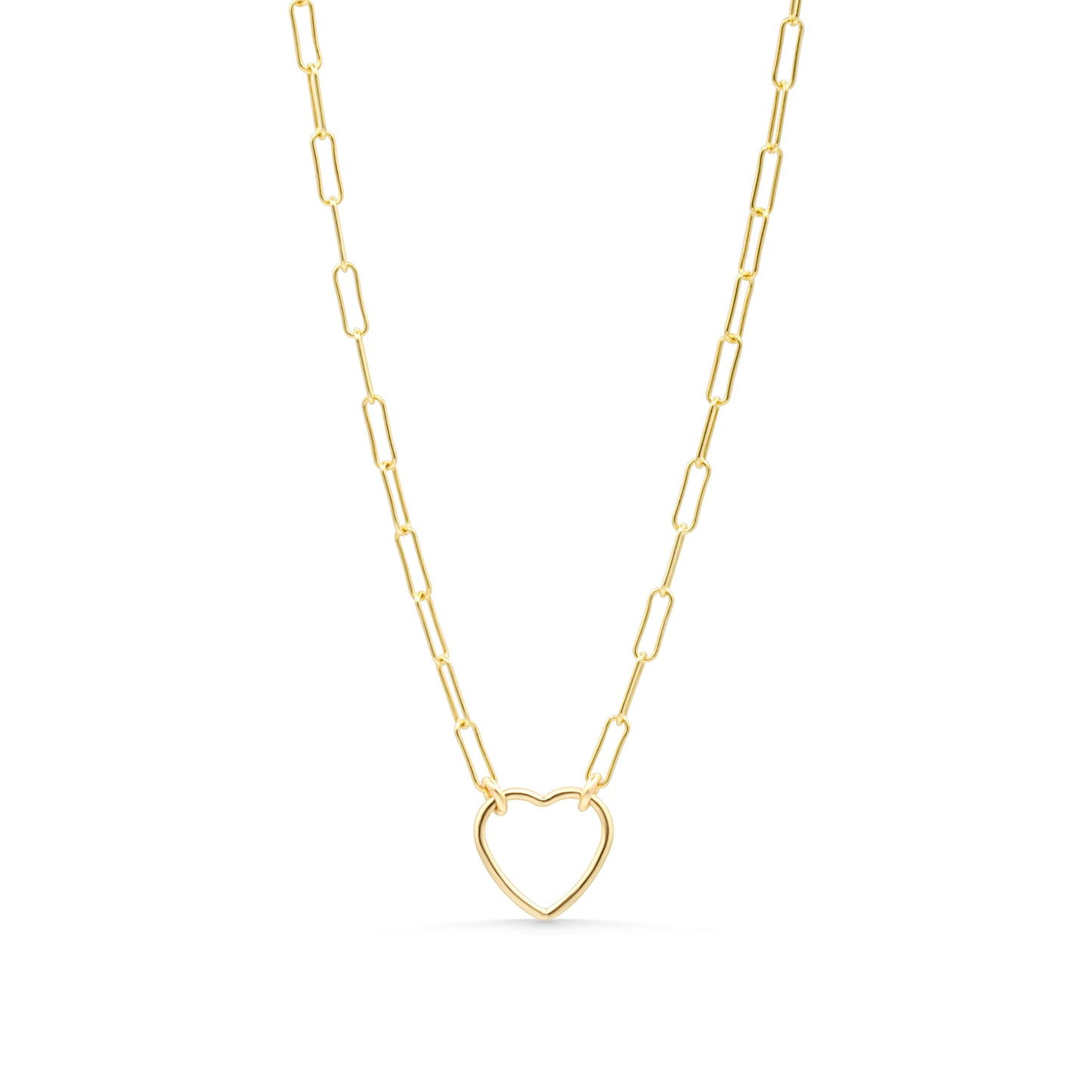 Heart Paperclip necklace - 14K gold filled - Wholesale