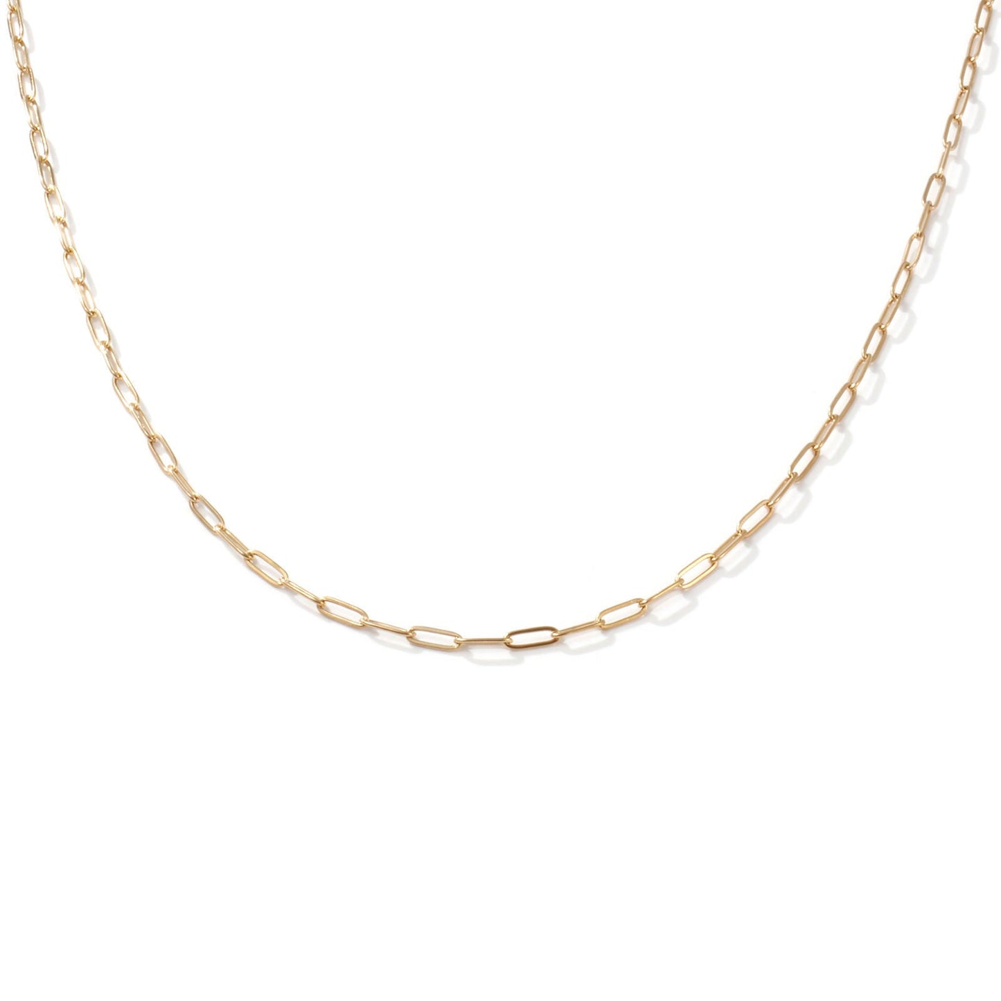 Paperclip necklace - 14K gold filled - Wholesale