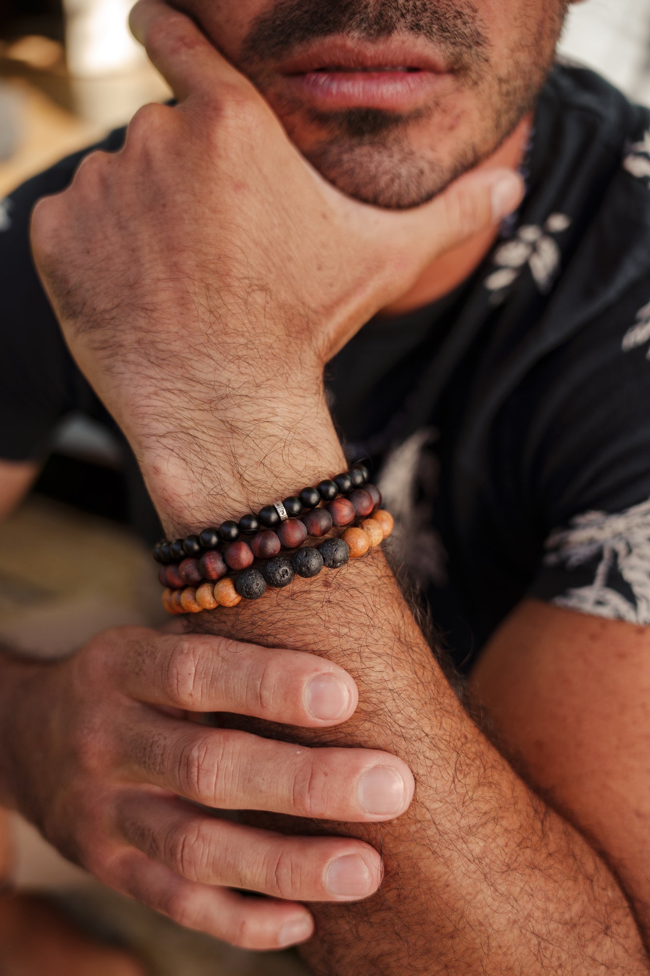 Men's Lava Wooden 8mm