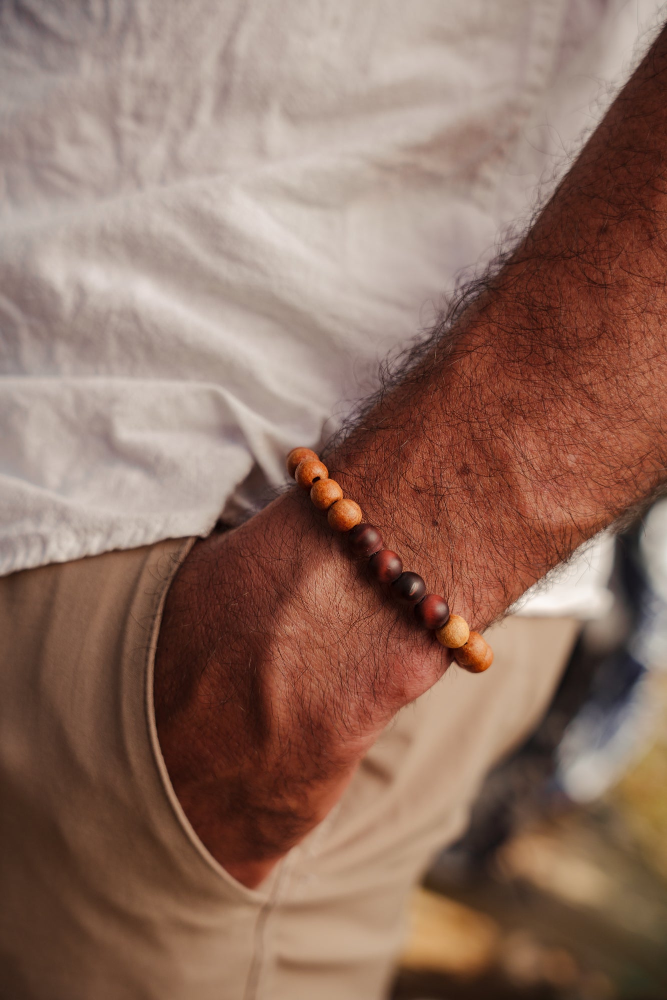 Men's Tiger's Eye Wooden 8mm