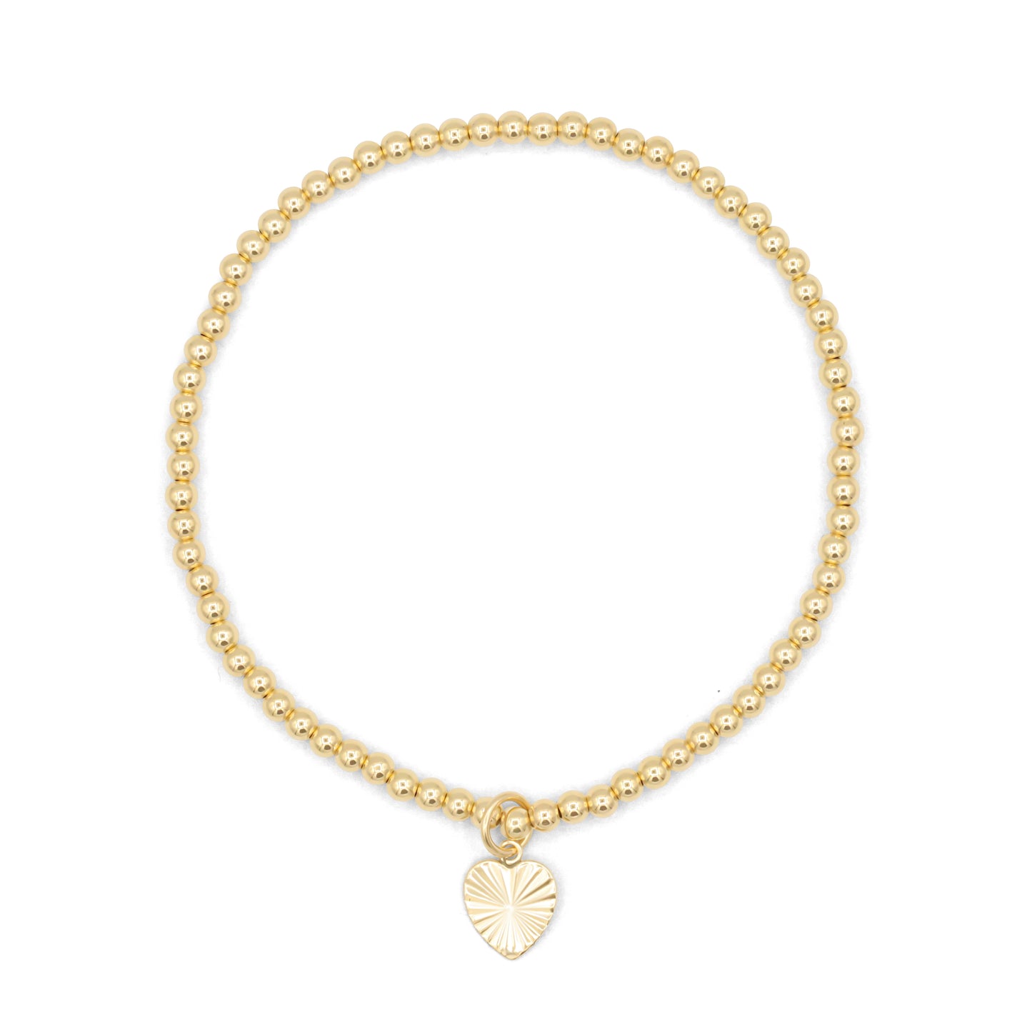 Heart beaded bracelet - 14K gold filled