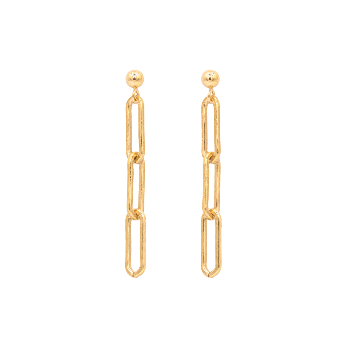Paperclip chain earrings - 14K gold filled