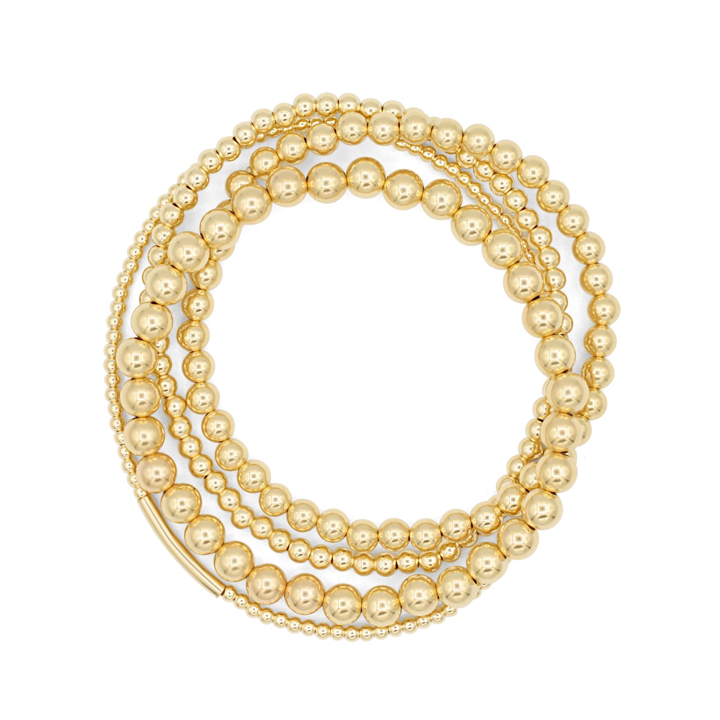 Stretch beaded bracelet - 14K gold filled
