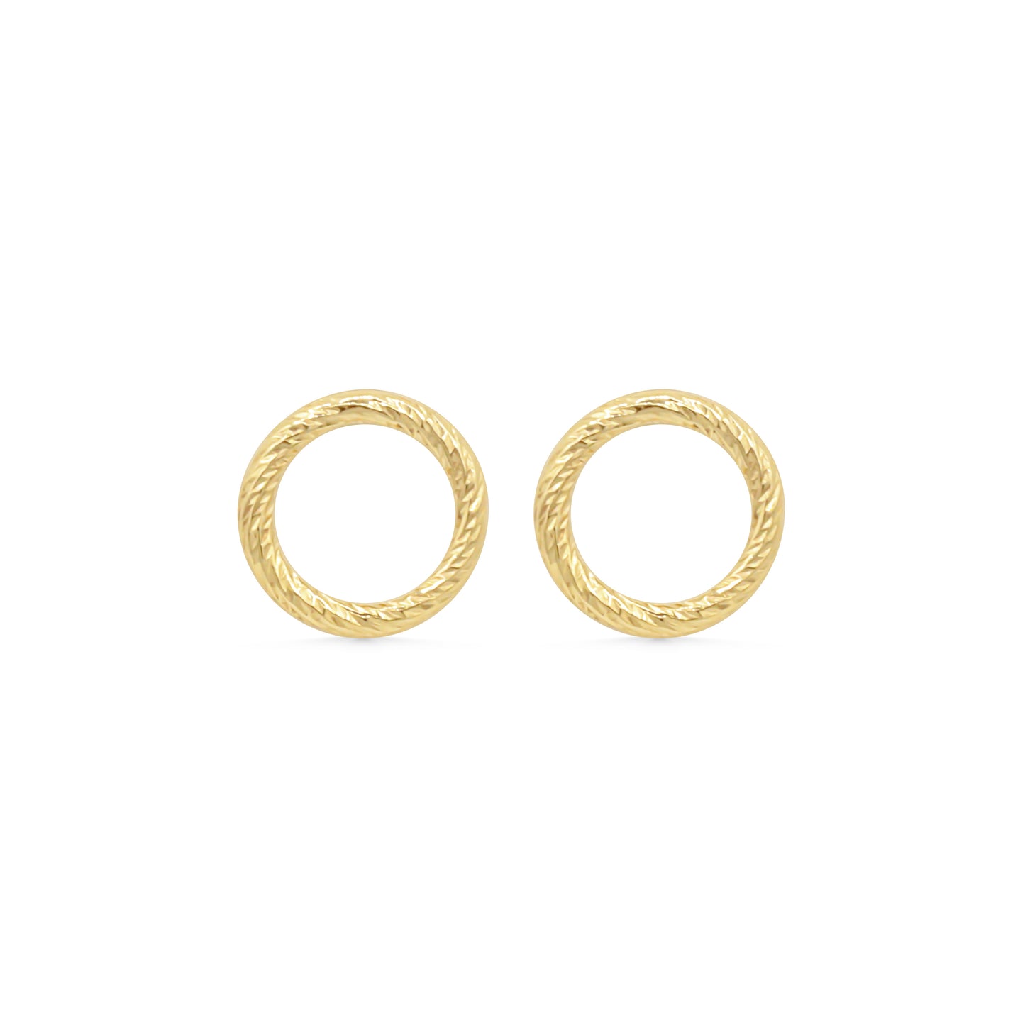 Sparkle circle studs - 14K gold filled