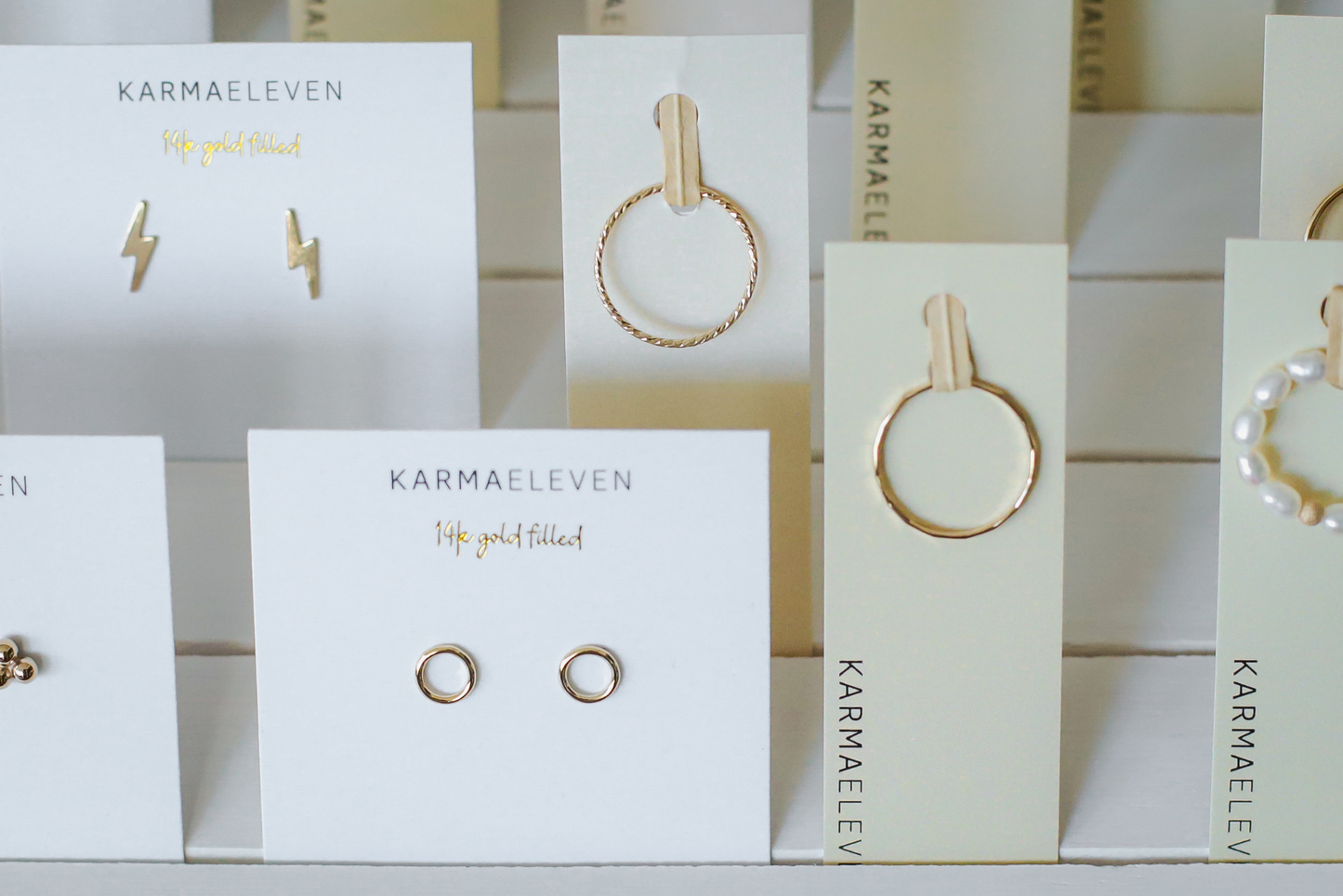 Lightning studs - 14K gold filled