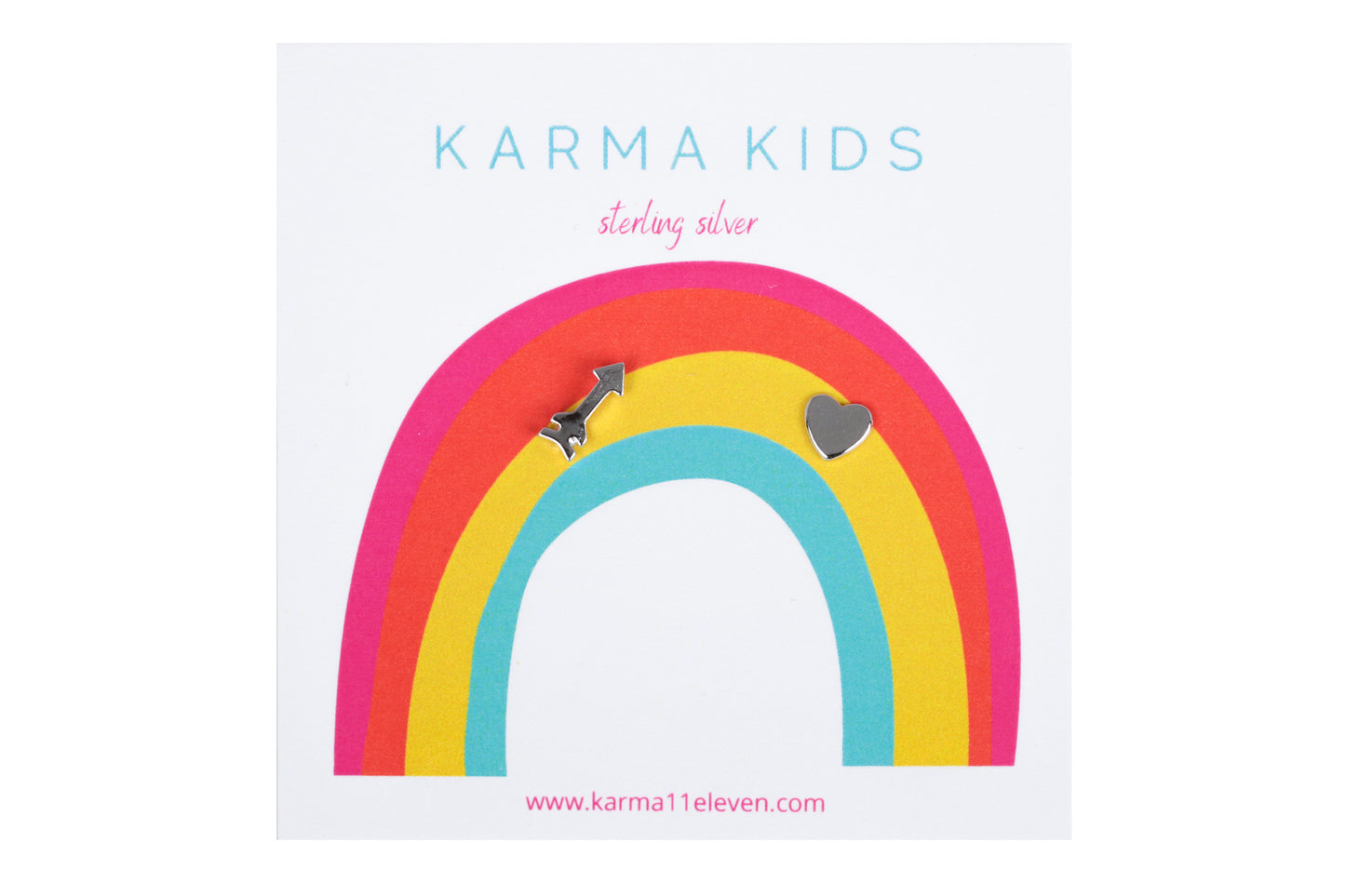 Kid's SS Heart + Arrow Earrings