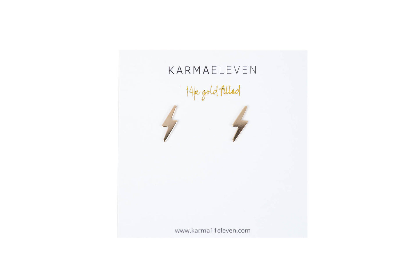 Lightning studs - 14K gold filled