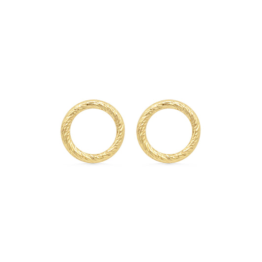 Sparkle circle studs - 14K gold filled - Wholesale