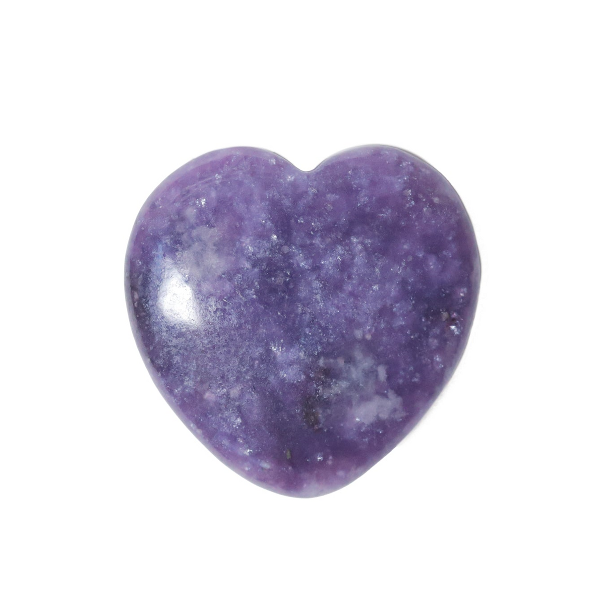 a purple heart shaped object against a white background
