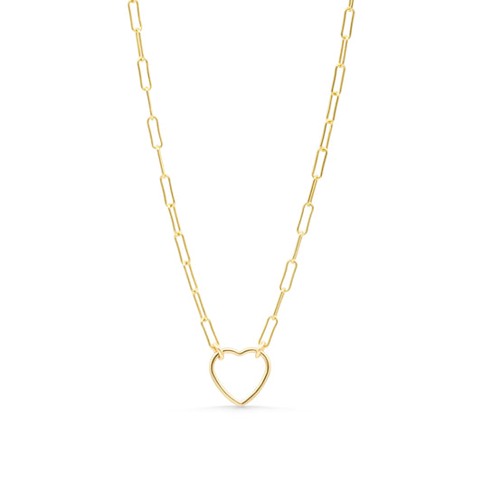 Heart Paperclip necklace - 14K gold filled - Wholesale