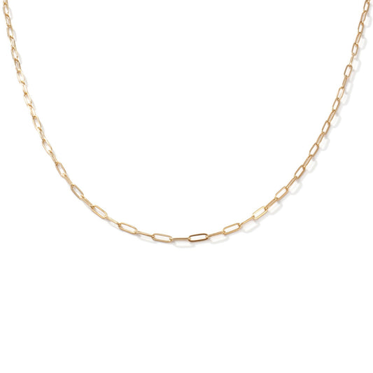 Paperclip necklace - 14K gold filled - Wholesale