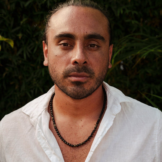 Men's Golden Obsidian Necklace