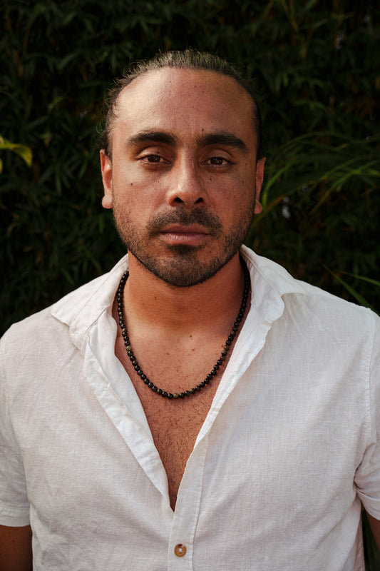Men's Golden Obsidian Necklace