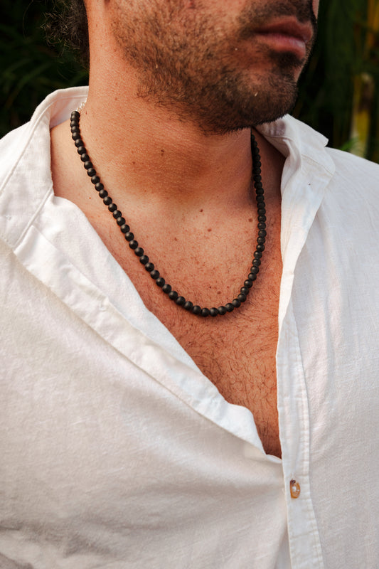 Men's Black Onyx Necklace