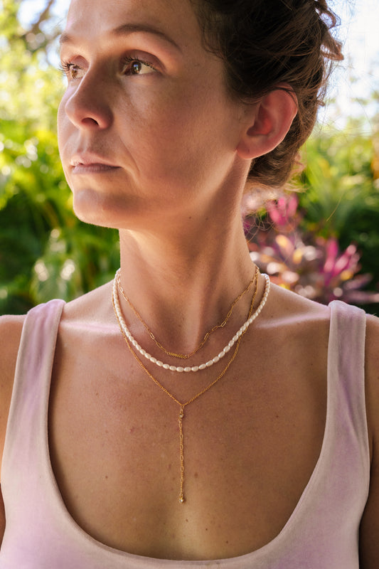 Smile Paperclip necklace - 14K gold filled