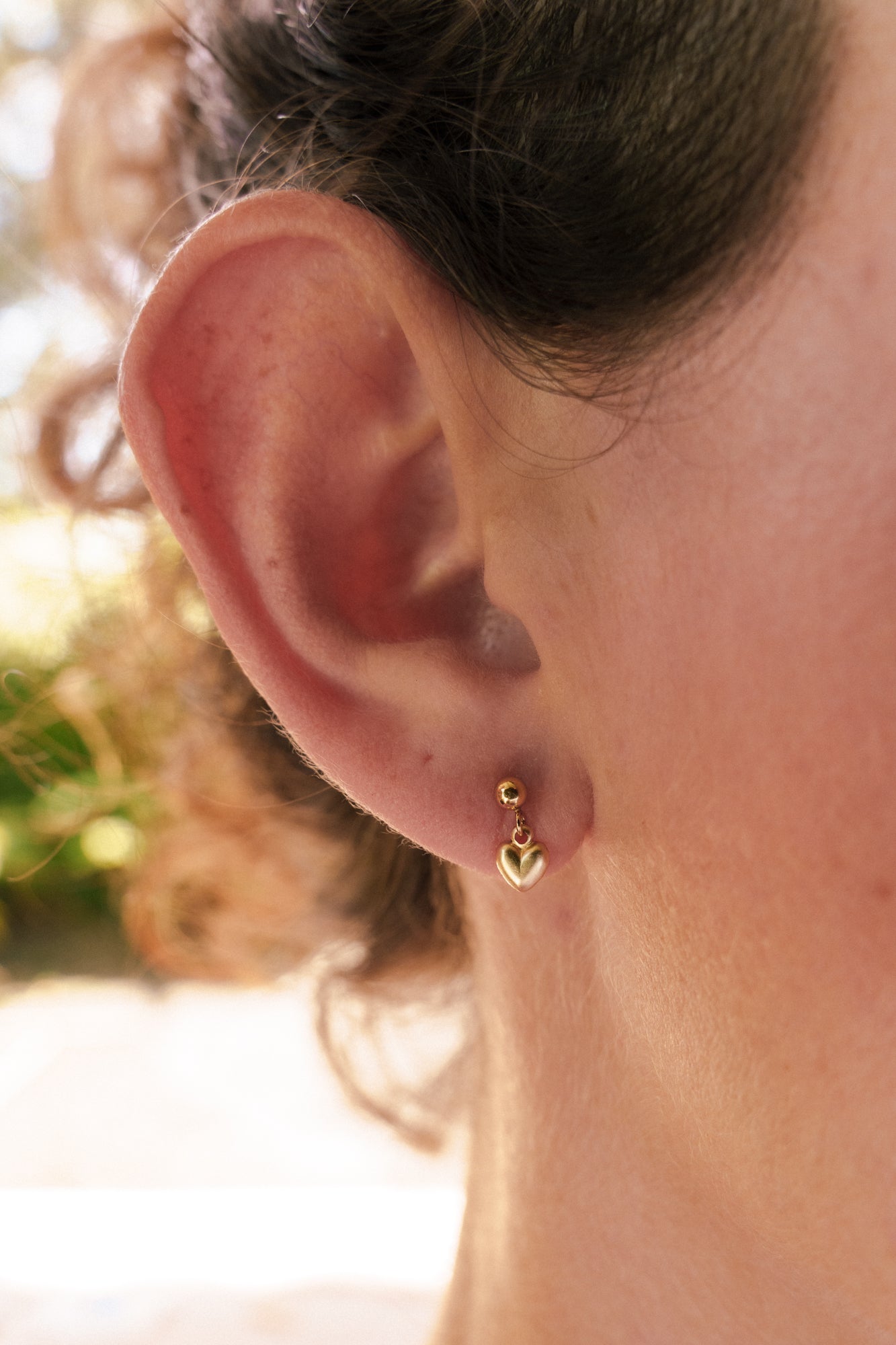 Heart drops - gold fill