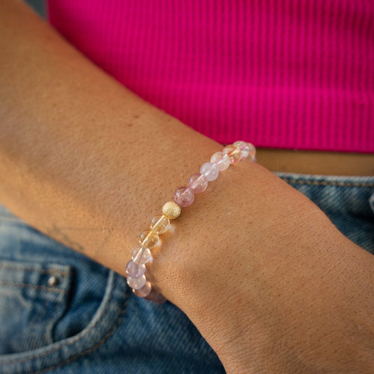 Super Seven Stardust 6mm - 14K gold filled