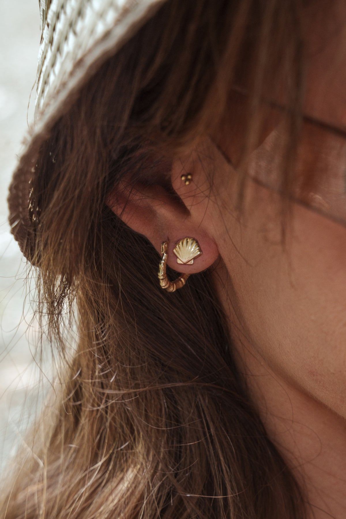 14k Gold Filled Shell Studs