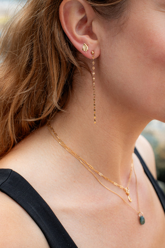 Long Gold Filled Sparkly Earrings