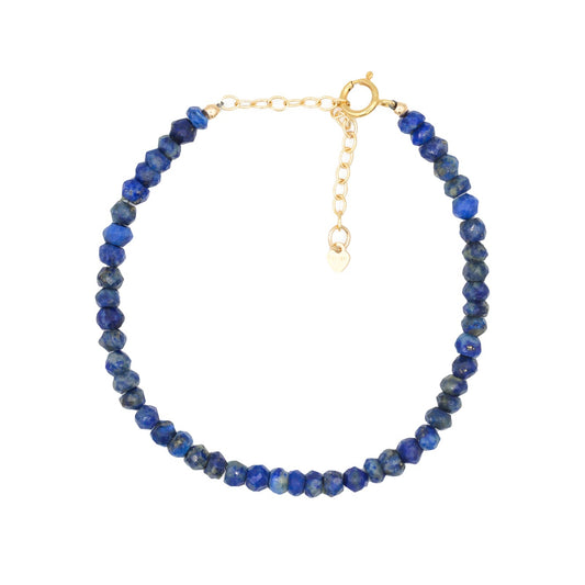 Lapis Lazuli Adjustable Bracelet - 14K gold filled