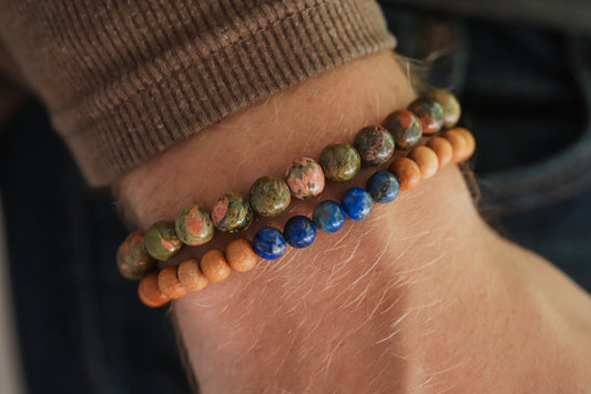 Men's Lapis Lazuli Wooden 6mm