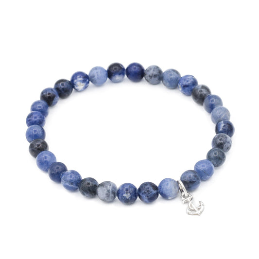 Kids - Sodalite with anchor [sterling silver]