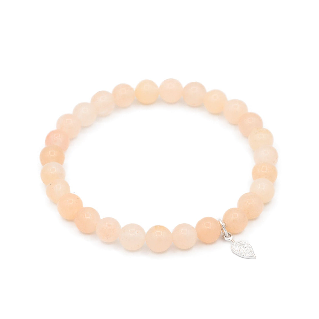 Kids -Pink Aventurine with leaf [sterling silver]