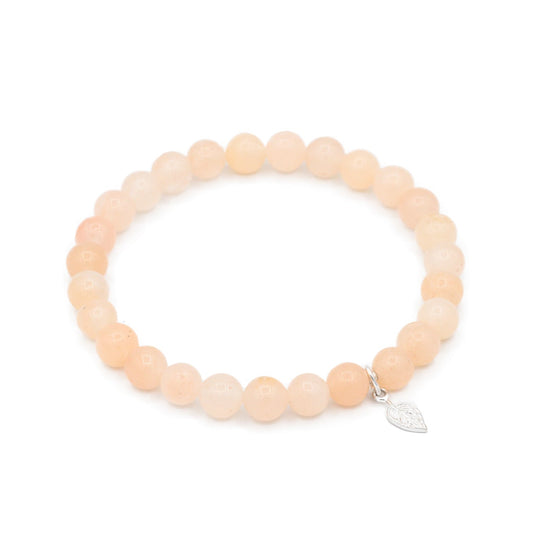 Kids -Pink Aventurine with leaf [sterling silver]