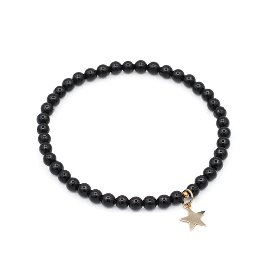 Kids - Black onyx with star [14K gold filled]