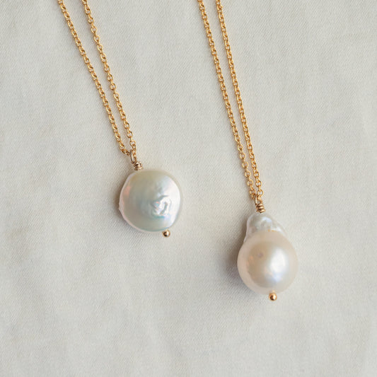 Baroque Pearl Necklace - 14K gold filled