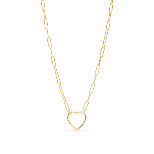 Heart Paperclip necklace - 14K gold filled