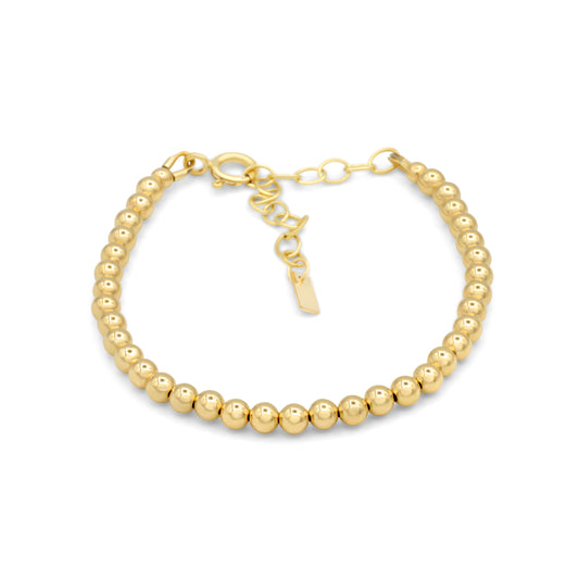 Adjustable beaded bracelet - 14K gold filled