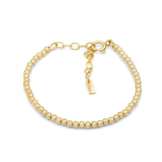 Adjustable beaded bracelet - 14K gold filled