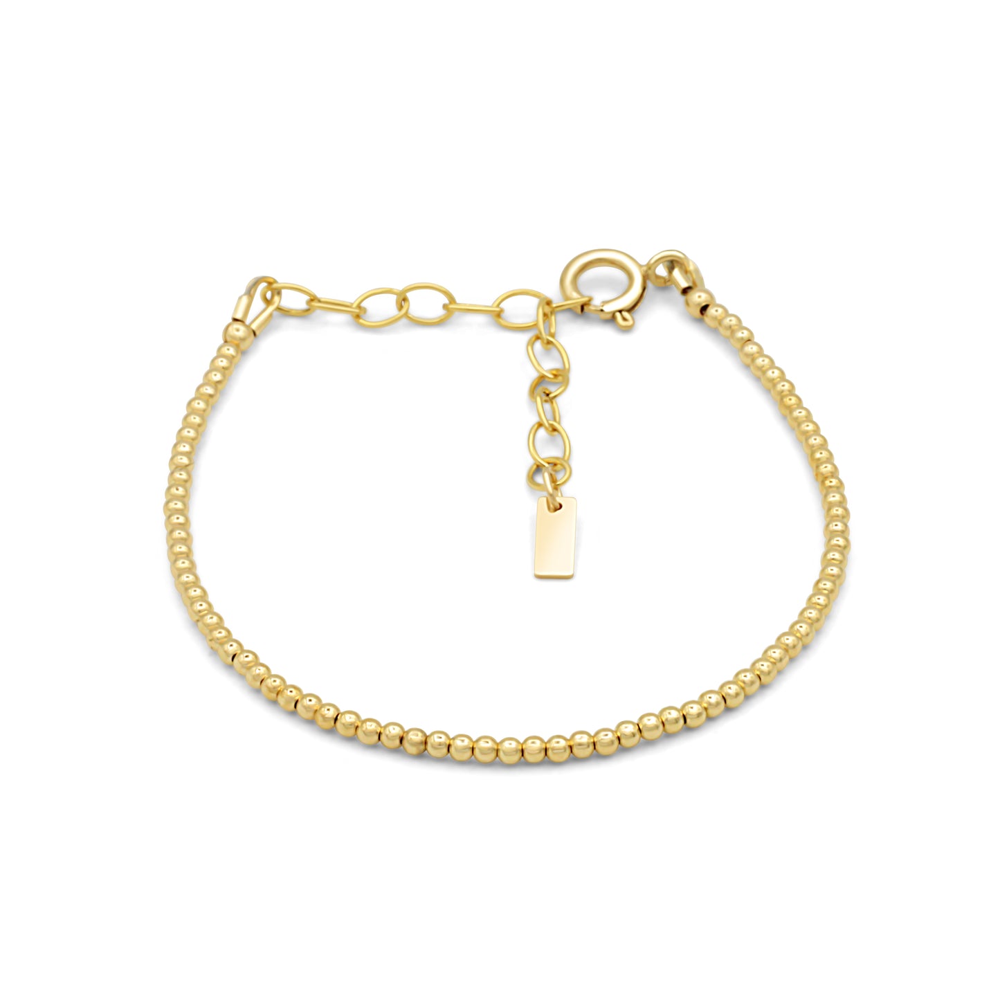 Adjustable beaded bracelet - 14K gold filled