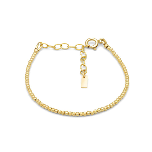 Adjustable beaded bracelet - 14K gold filled