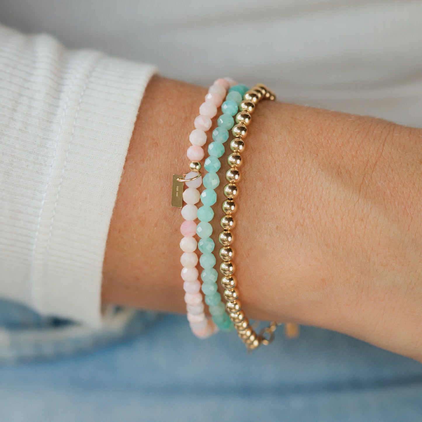 Amazonite 4mm faceted round