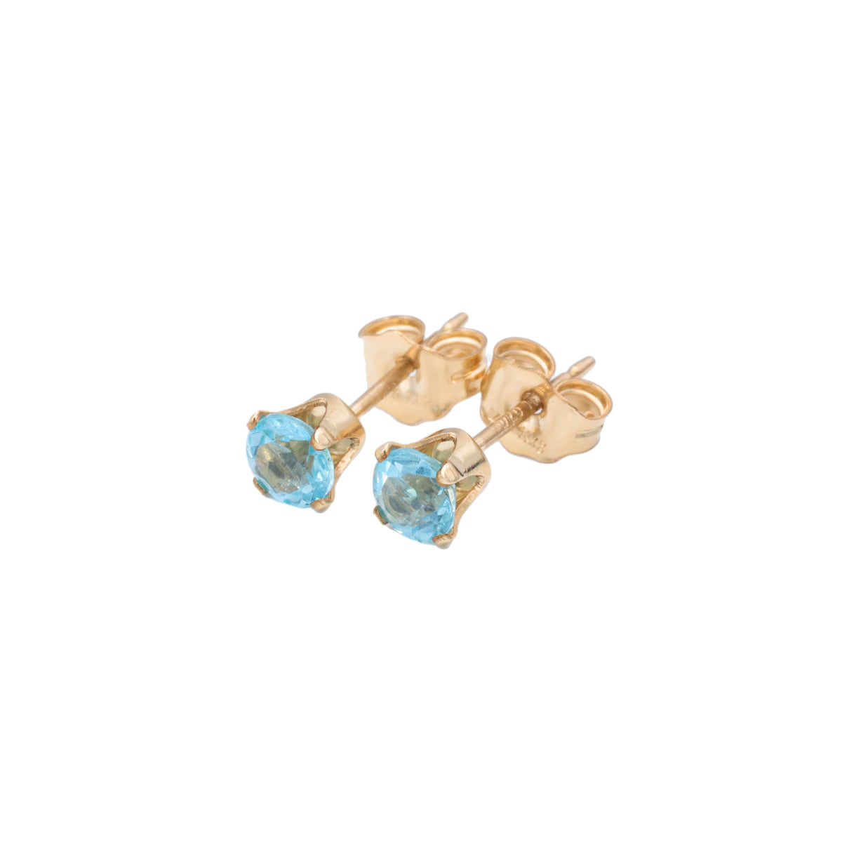 Sky blue apatite studs - 14K gold filled