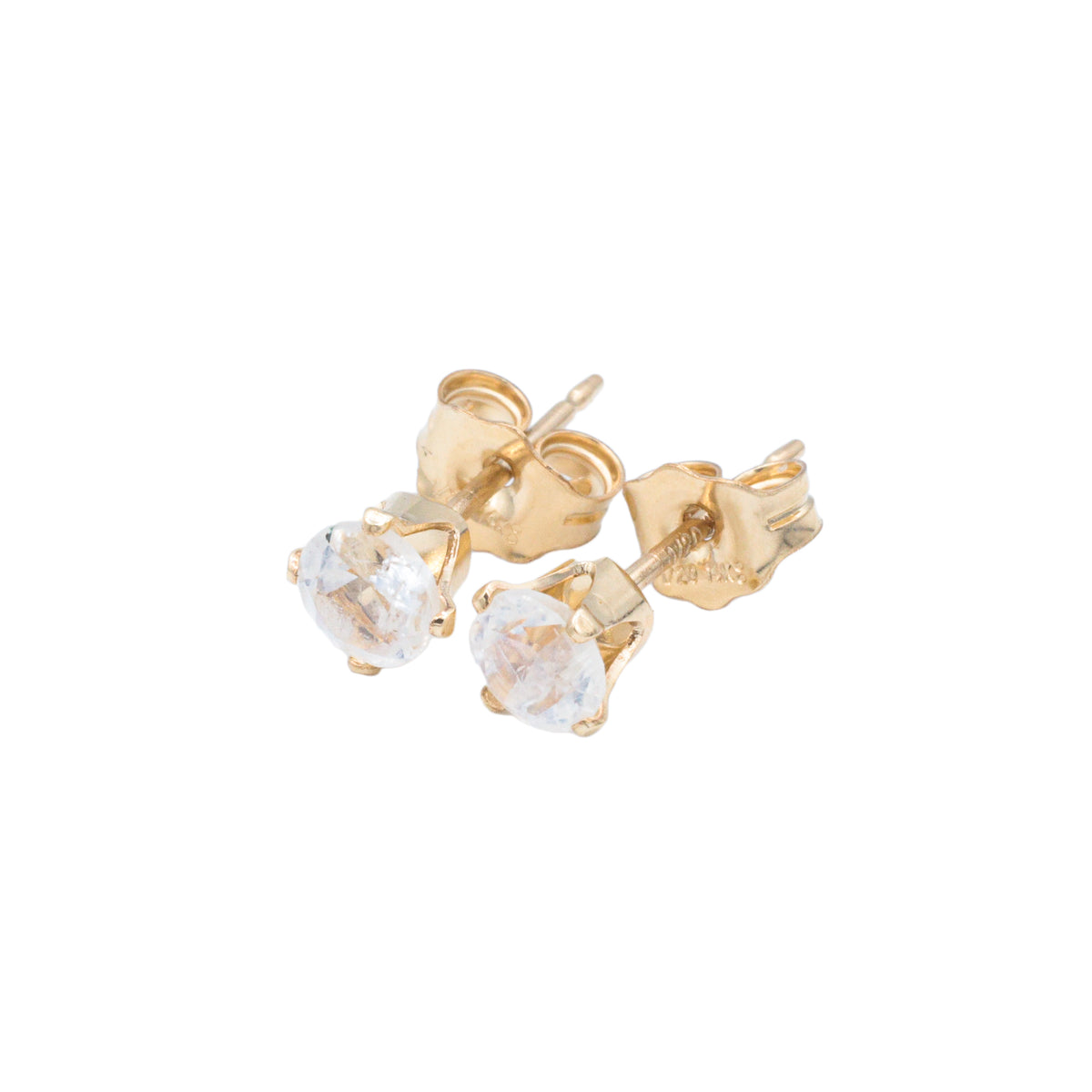 Rainbow moonstone studs - 14K gold filled