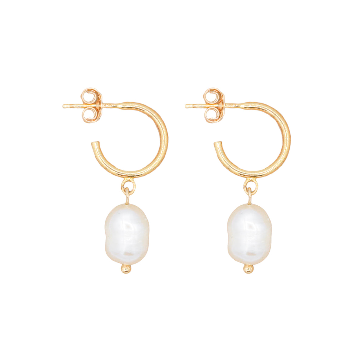 Freshwater Pearl Half Hoops