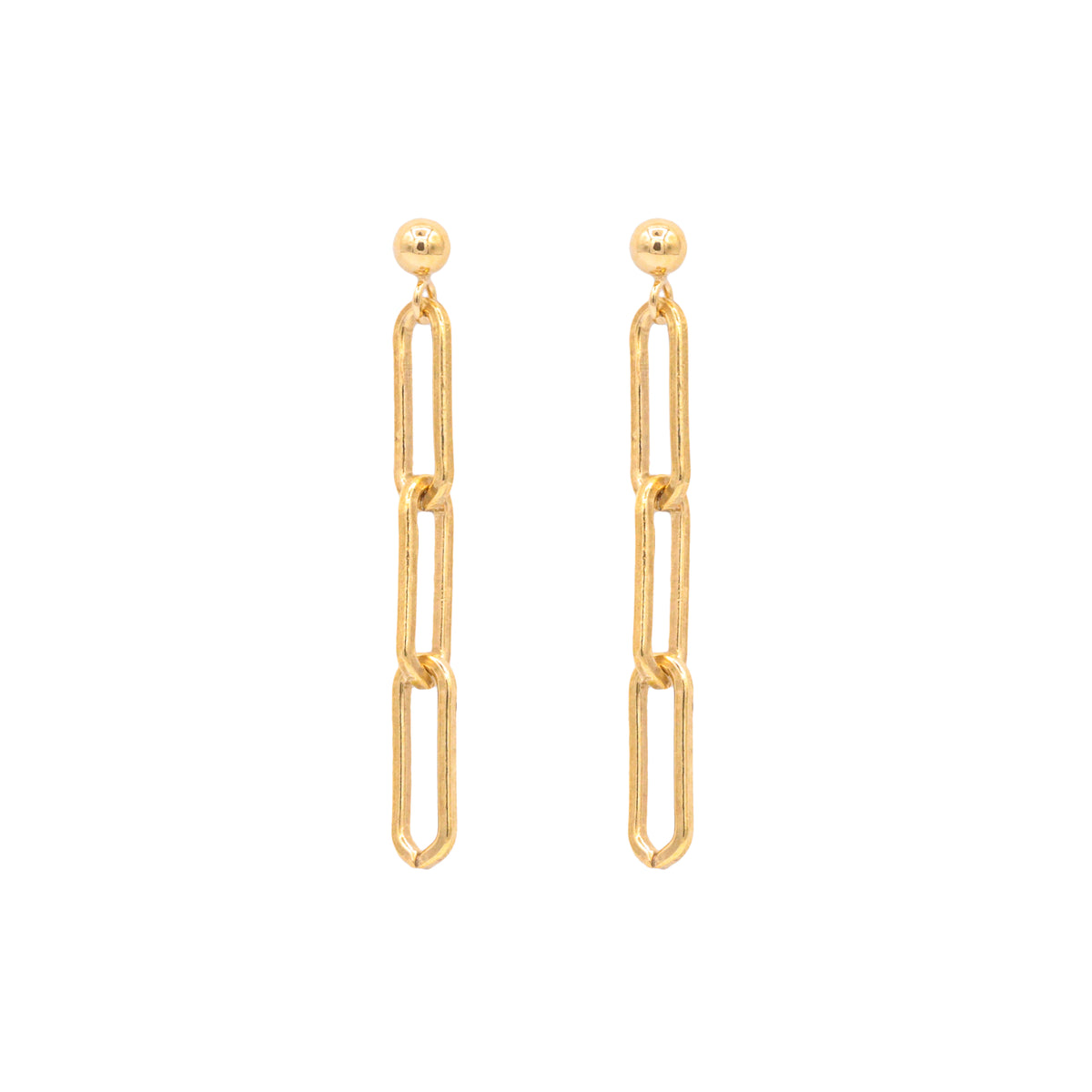 Paperclip chain earrings - 14K gold filled