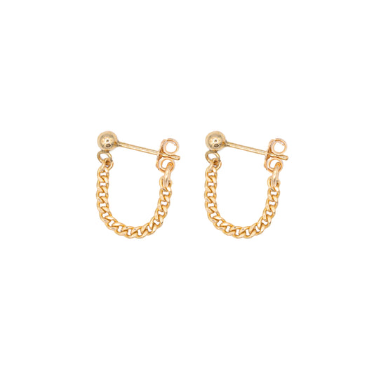 Curb chain studs - 14K gold filled