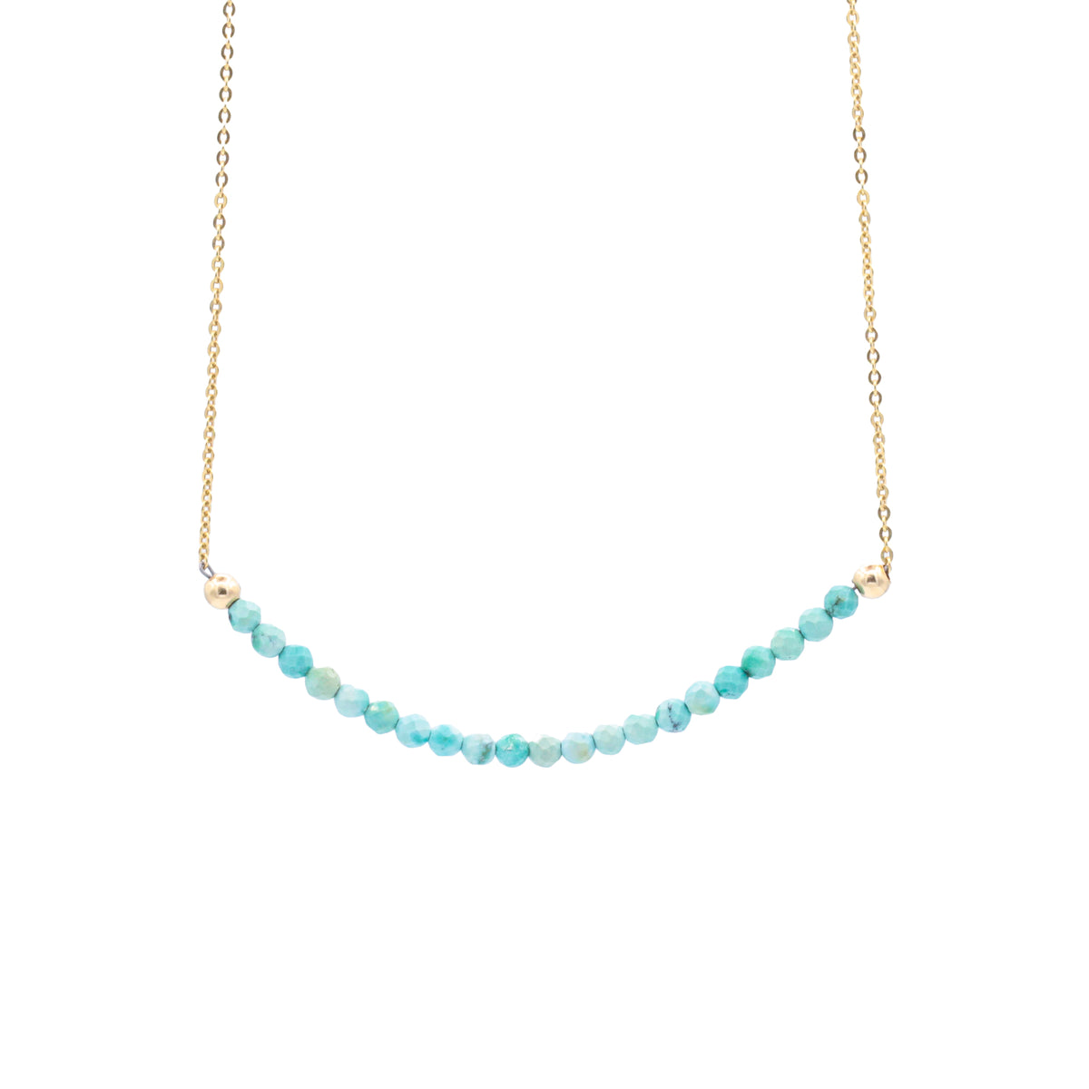 Arizona turquoise bar necklace - 14K gold filled