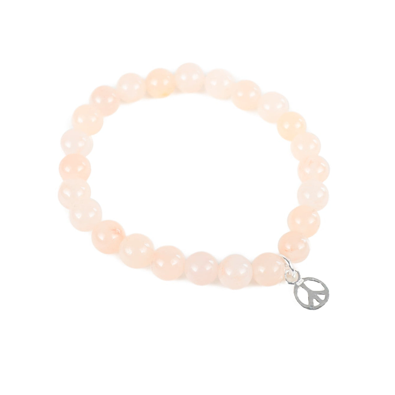 Kids -Pink Aventurine with peace [sterling silver]