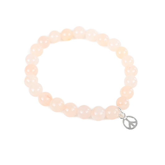Kids -Pink Aventurine with peace [sterling silver]