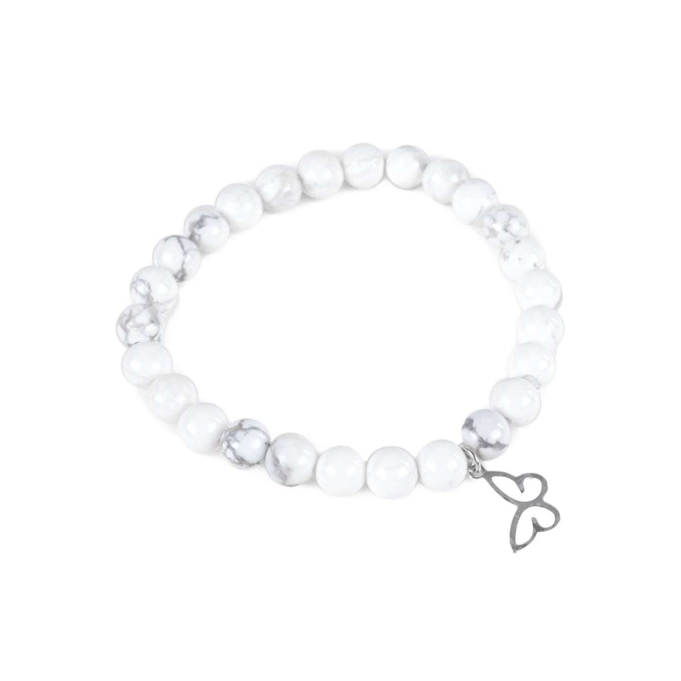 Kids -Howlite with butterfly [sterling silver]