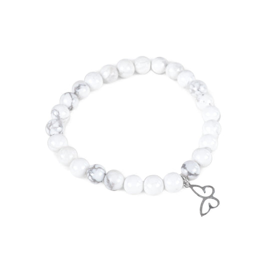 Kids -Howlite with butterfly [sterling silver]