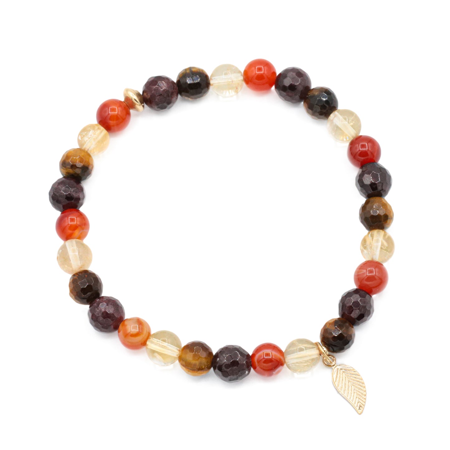 Fall Leaf Gemstone Bracelet