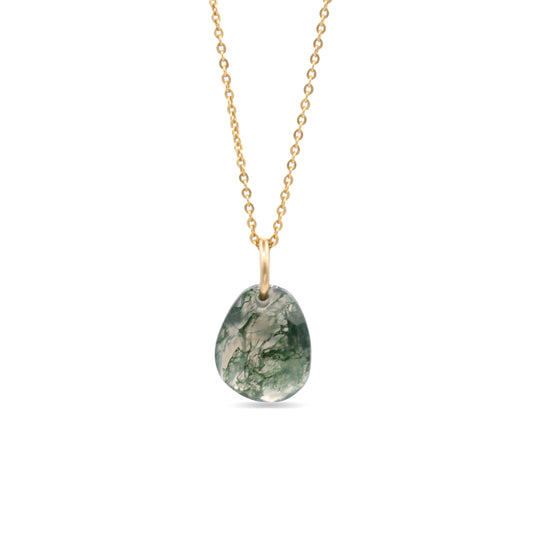 Moss Agate Pendant – Growth & Harmony