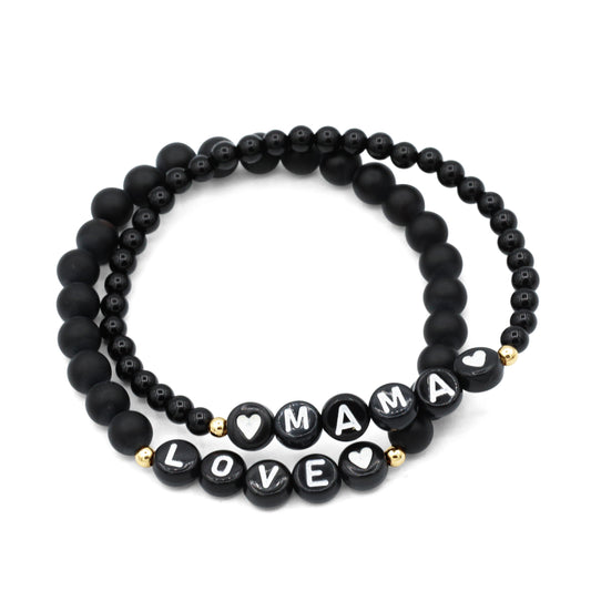 Affirmation bracelets - Black & White