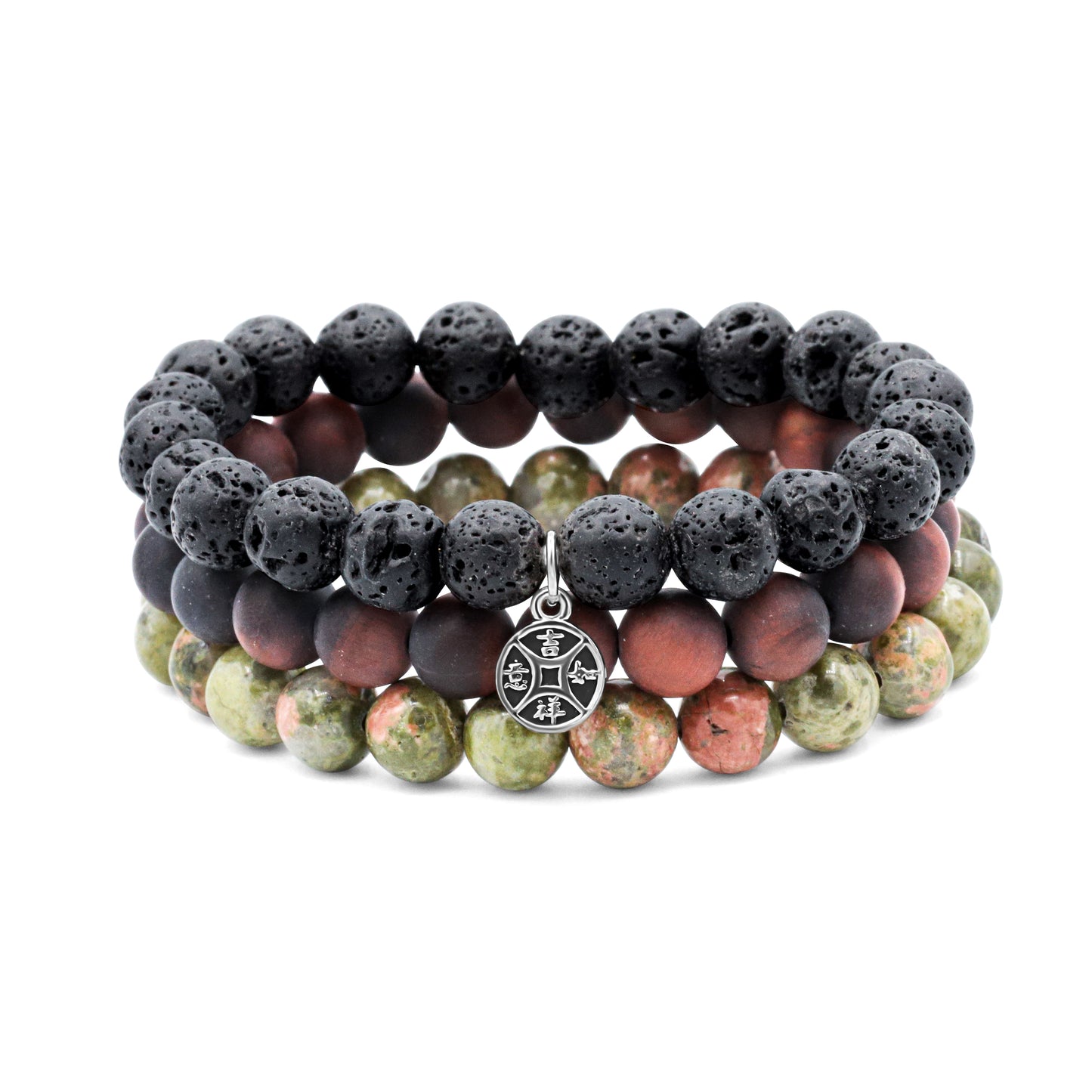 Men's Bracelets Stack of 3